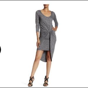 BLACK Vanity Room asymmetric hem dress